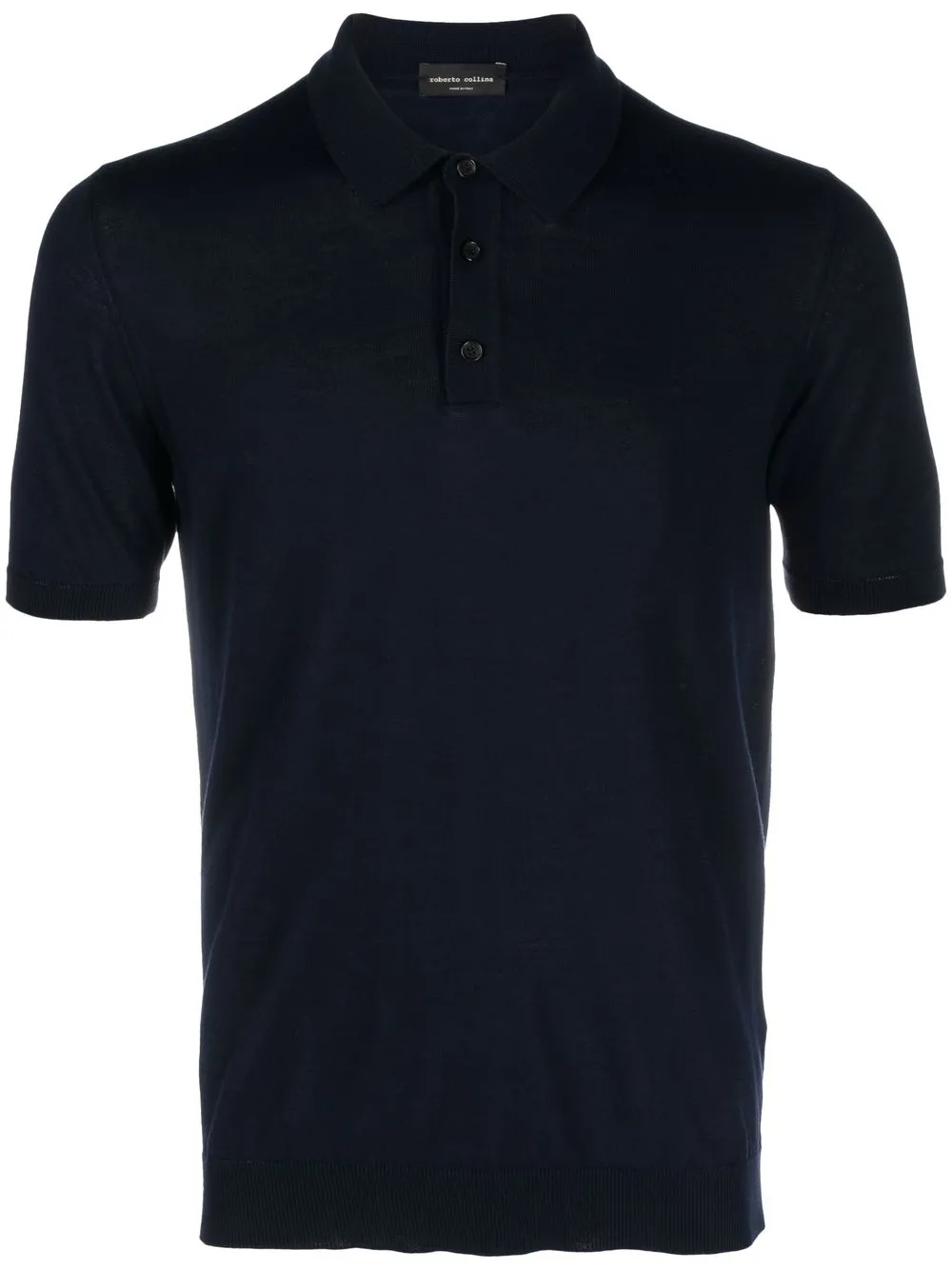 Herren Roberto Collina Polohemd Mit Feinem Strickmuster 1 Herren Roberto Collina Polohemd Mit Feinem Strickmuster