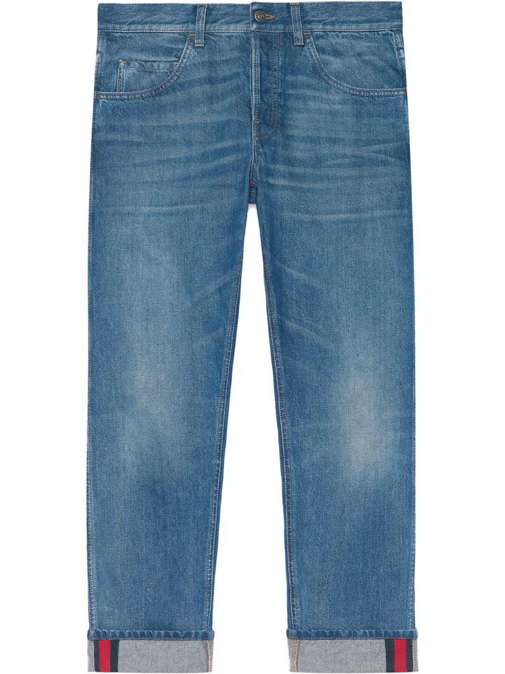 Herren Gucci Jeans Mit Webstreifen 1 Herren Gucci Jeans Mit Webstreifen