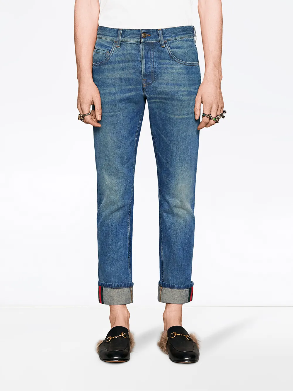 Herren Gucci Jeans Mit Webstreifen 3 Herren Gucci Jeans Mit Webstreifen – Bild 3