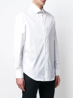 Herren Giorgio Armani Hemd Mit Eton-Kragen -Modekollektions geschäft 13499130 15901864 1000