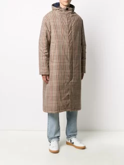 Herren Mackintosh Knielanger MILAN Mantel Mit Karomuster -Modekollektions geschäft 15479175 29729638 1000