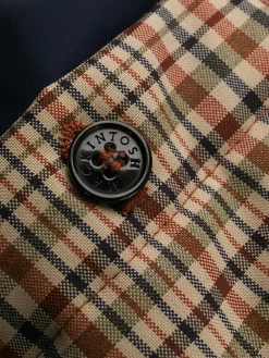 Herren Mackintosh Knielanger MILAN Mantel Mit Karomuster -Modekollektions geschäft 15479175 29729639 1000