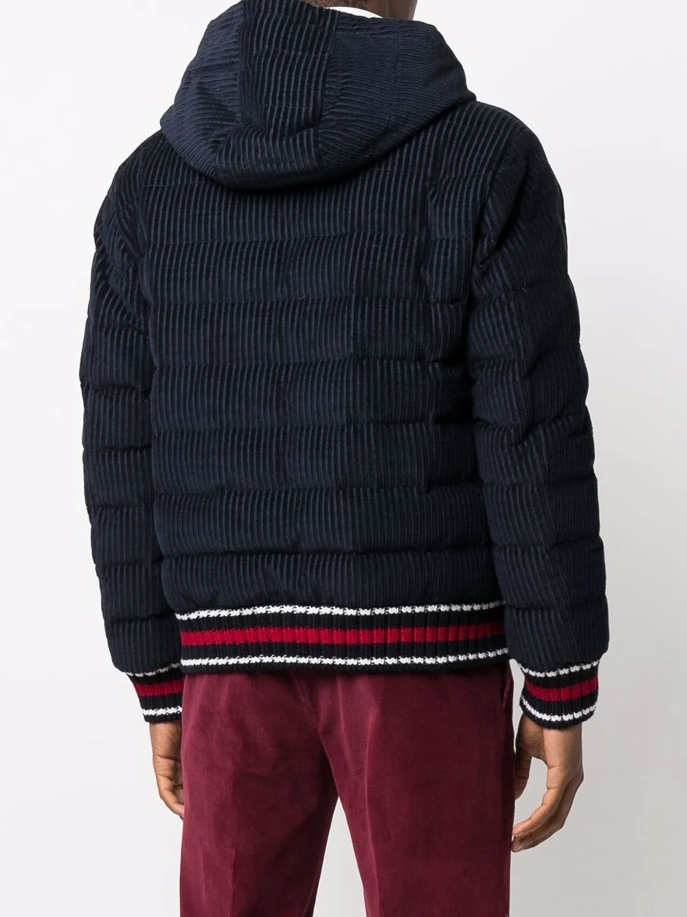 Herren Kired Gefütterte Jacke Mit Gestreiften Bündchen 4 Herren Kired Gefütterte Jacke Mit Gestreiften Bündchen – Bild 4