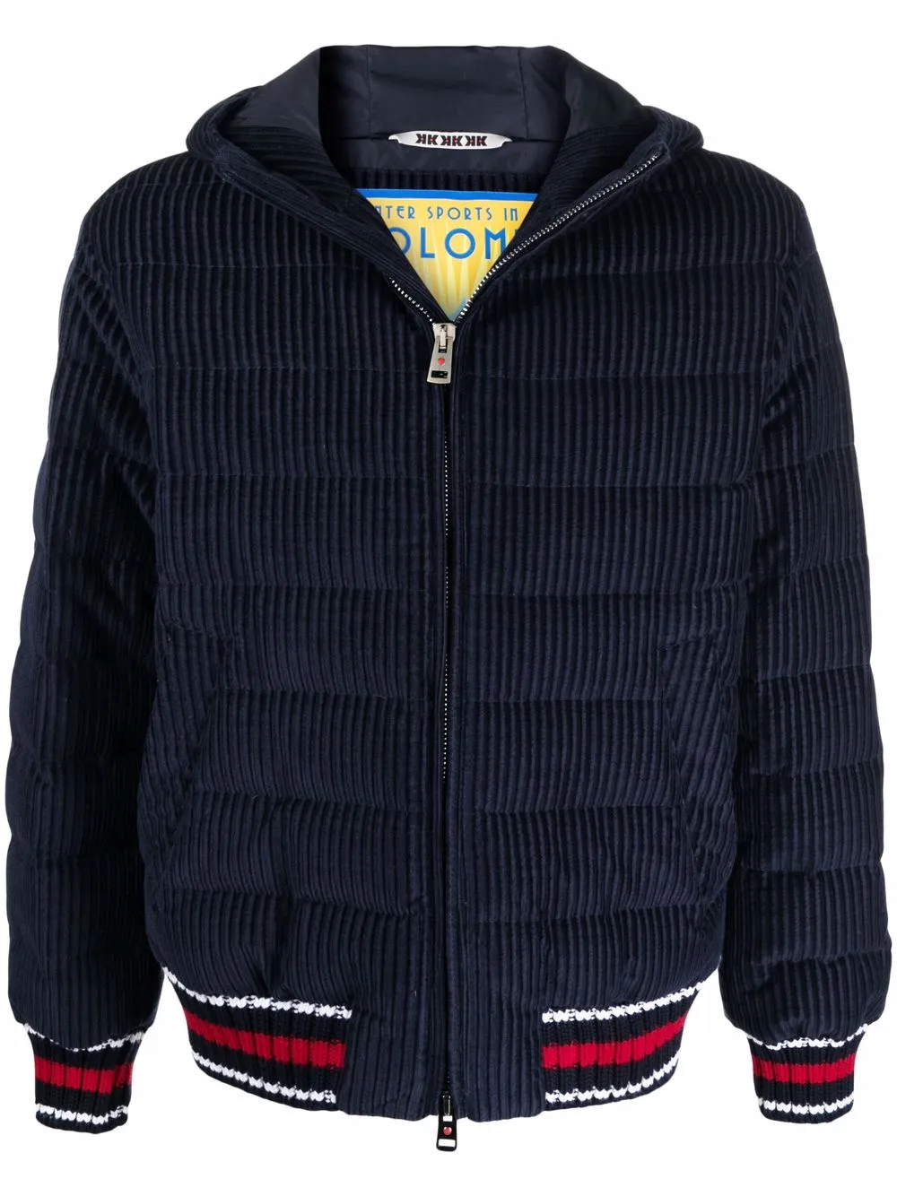 Herren Kired Gefütterte Jacke Mit Gestreiften Bündchen 1 Herren Kired Gefütterte Jacke Mit Gestreiften Bündchen