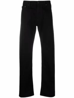 Herren Off-White Gerade Jeans Mit Diagonalen Streifen