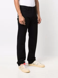 Herren Off-White Gerade Jeans Mit Diagonalen Streifen -Modekollektions geschäft 17149947 34741661 1000