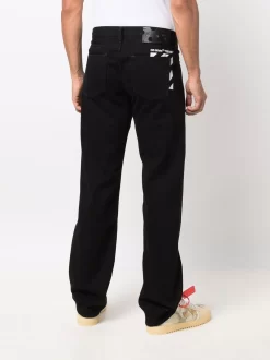 Herren Off-White Gerade Jeans Mit Diagonalen Streifen -Modekollektions geschäft 17149947 34741662 1000