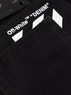 Herren Off-White Gerade Jeans Mit Diagonalen Streifen -Modekollektions geschäft 17149947 34741670 1000