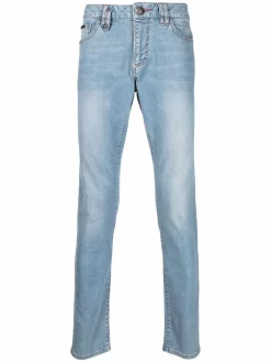 Herren Philipp Plein Slim-Fit-Jeans Mit Logo