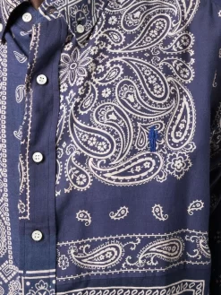 Herren Readymade Patchwork-Hemd Mit Bandana-Print -Modekollektions geschäft 17274019 36006484 1000