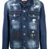 Herren Philipp Plein Jeansjacke Mit Bandana-Print