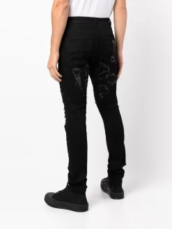 Herren God&apos;s Masterful Children Apocalypse Distressed-Jeans Mit Kristallen -Modekollektions geschäft 17389246 36709012 1000