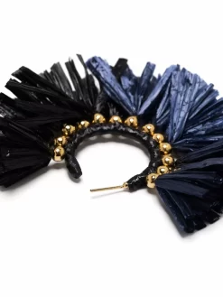 Damen La DoubleJ Creolen Aus Bast -Modekollektions geschäft 17407416 36775159 1000