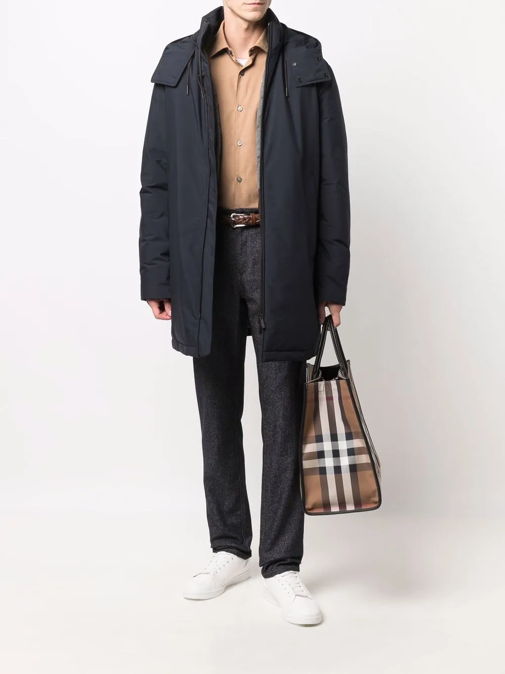 Herren Zegna Gefütterter Kapuzenmantel 2 Herren Zegna Gefütterter Kapuzenmantel – Bild 2