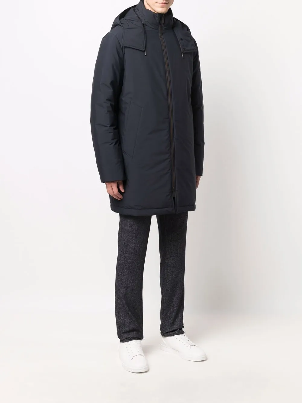 Herren Zegna Gefütterter Kapuzenmantel 3 Herren Zegna Gefütterter Kapuzenmantel – Bild 3