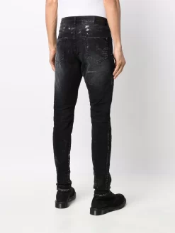 Herren Purple Brand Skinny-Jeans Mit Farbklecks-Print -Modekollektions geschäft 17452098 36437240 1000