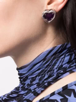 Damen AMBUSH Ohrringe Mit Schmuckstein In Herzform 4 Damen AMBUSH Ohrringe Mit Schmuckstein In Herzform -Modekollektions geschäft 17580277 38465359 1000