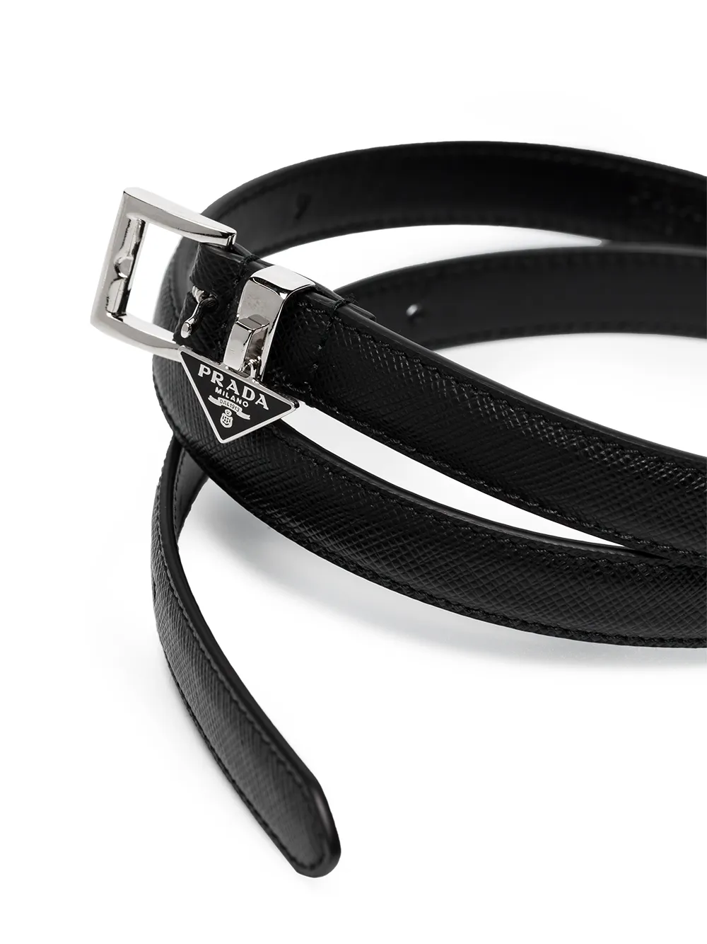 Damen Prada Schmaler Gürtel Aus Saffiano-Leder 3 Damen Prada Schmaler Gürtel Aus Saffiano-Leder – Bild 3