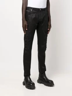 Herren Roberto Cavalli Skinny-Jeans Mit Schlangen-Optik 7 Herren Roberto Cavalli Skinny-Jeans Mit Schlangen-Optik -Modekollektions geschäft 17868991 40195400 1000