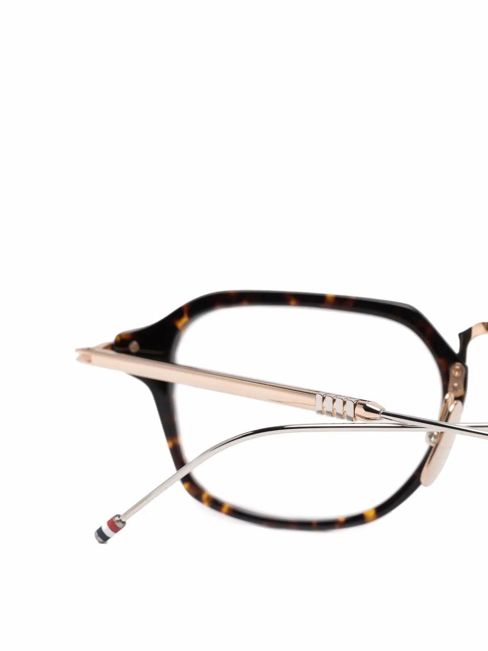Damen Thom Browne Eyewear Eckige Brille In Schildpattoptik 3 Damen Thom Browne Eyewear Eckige Brille In Schildpattoptik – Bild 3