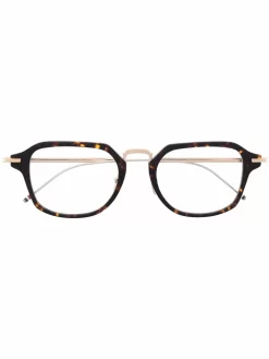 Damen Thom Browne Eyewear Eckige Brille In Schildpattoptik