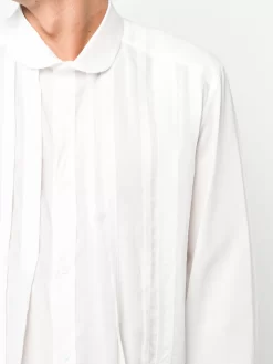 Herren Yohji Yamamoto M-Tack Hemd Mit Falten -Modekollektions geschäft 17978363 38015842 1000