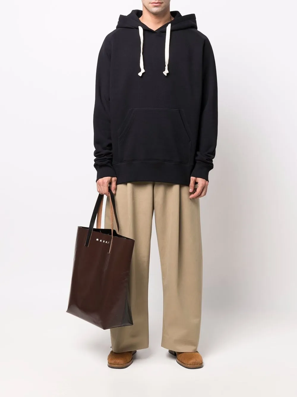 Herren Studio Nicholson Weite Hose Mit Hohem Bund 2 Herren Studio Nicholson Weite Hose Mit Hohem Bund – Bild 2