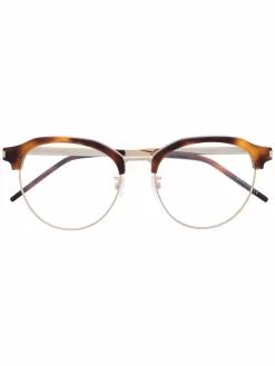 Damen Saint Laurent Eyewear Brille Mit Rundem Gestell
