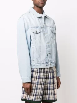 Herren MSGM Jeansjacke Mit Logo-Patch -Modekollektions geschäft 18102445 38447480 1000