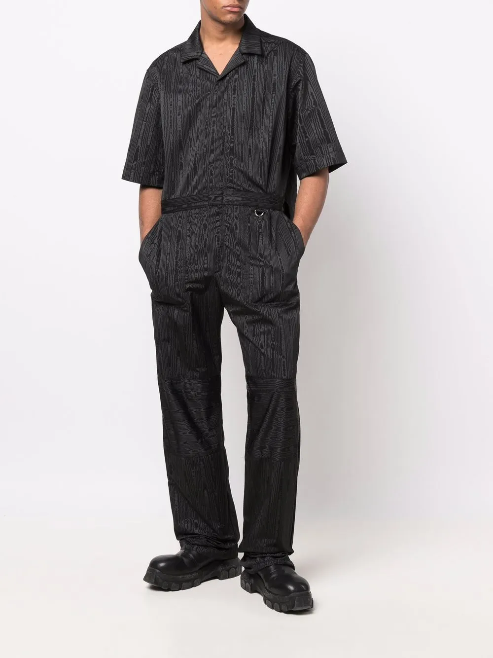 Herren Marine Serre Gestreifter Overall 2 Herren Marine Serre Gestreifter Overall – Bild 2