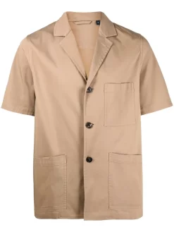 Herren Lardini Hemd Mit Reverskragen