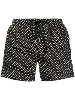 Herren BOSS Badeshorts Mit Monogramm-Print