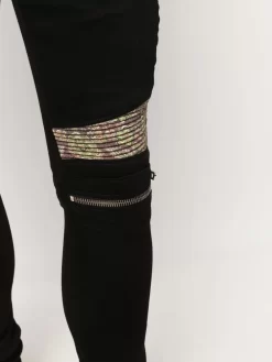 Herren AMIRI Skinny-Jeans Mit Paisley-Patch -Modekollektions geschäft 18259953 39143507 1000