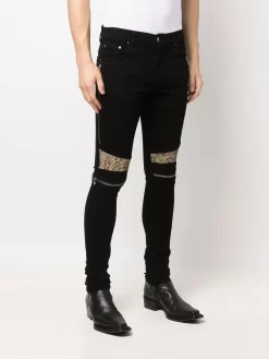 Herren AMIRI Skinny-Jeans Mit Paisley-Patch -Modekollektions geschäft 18259953 39144458 1000