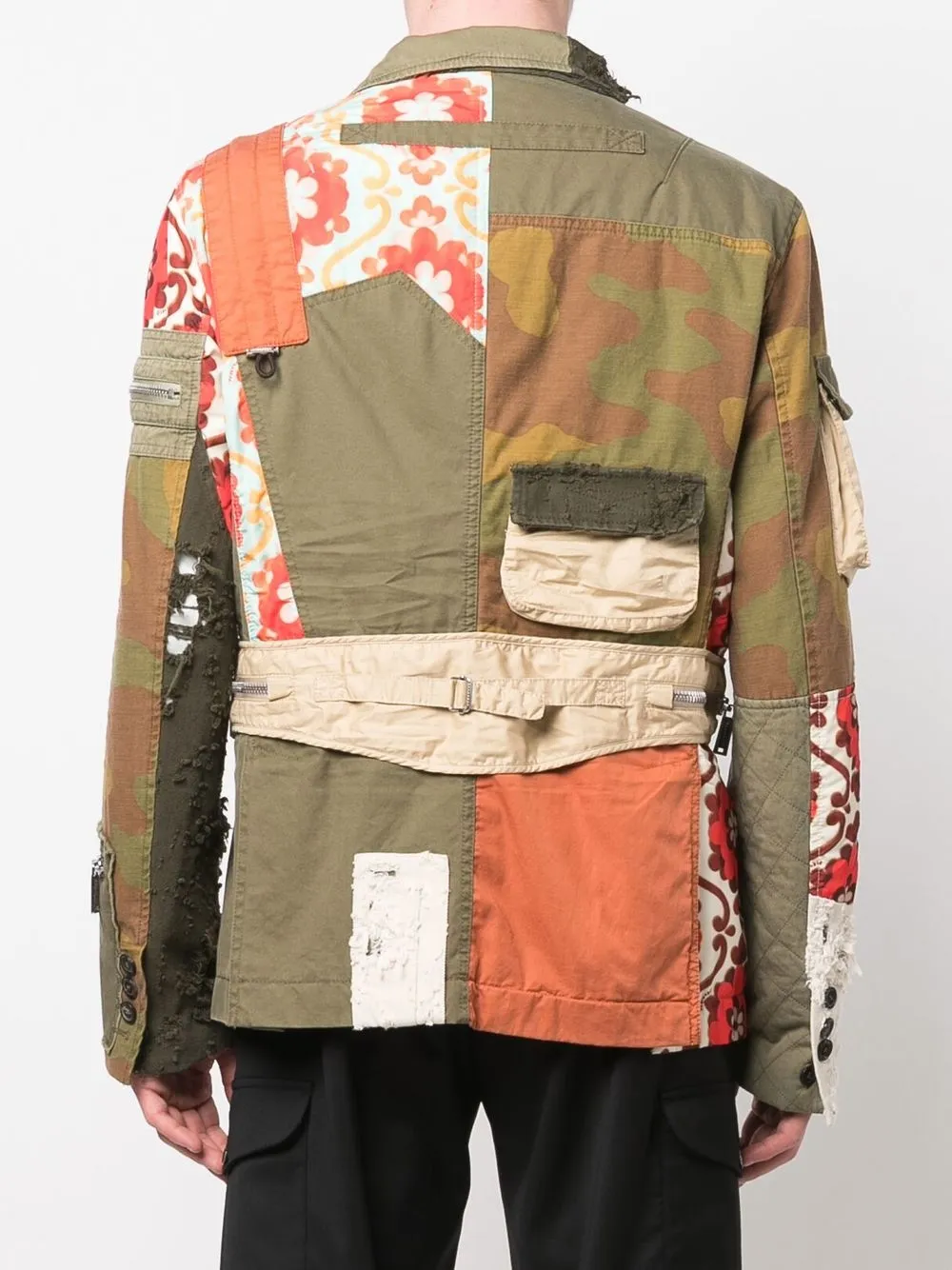 Herren Dsquared2 Franken Sakko Im Patchwork-Look 4 Herren Dsquared2 Franken Sakko Im Patchwork-Look – Bild 4