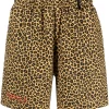Herren Purple Brand Badeshorts Mit Leoparden-Print