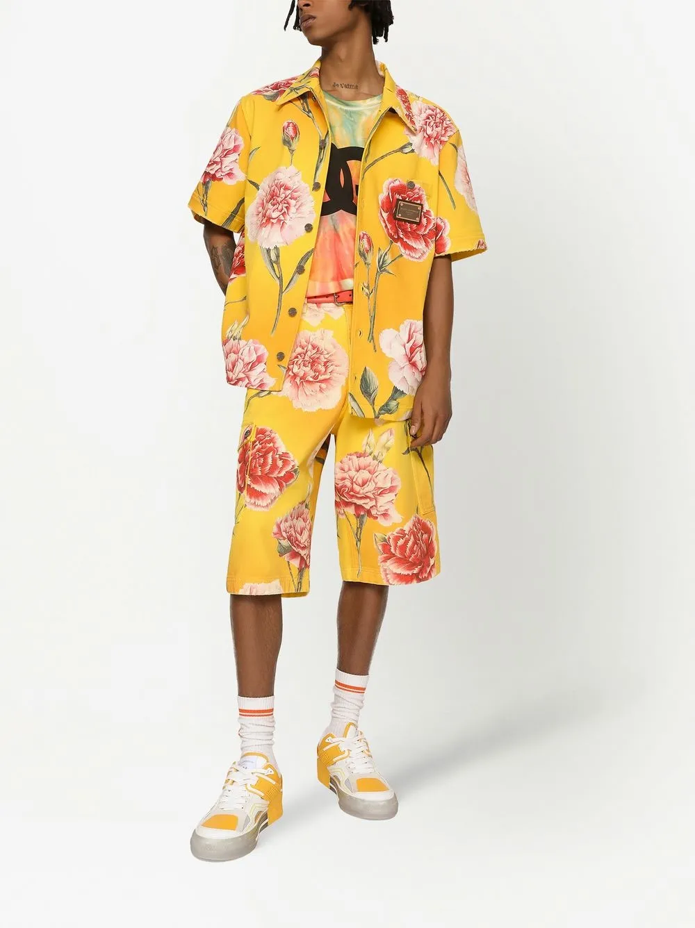 Herren Dolce & Gabbana Jeans-Shorts Mit Nelken-Print 2 Herren Dolce & Gabbana Jeans-Shorts Mit Nelken-Print – Bild 2