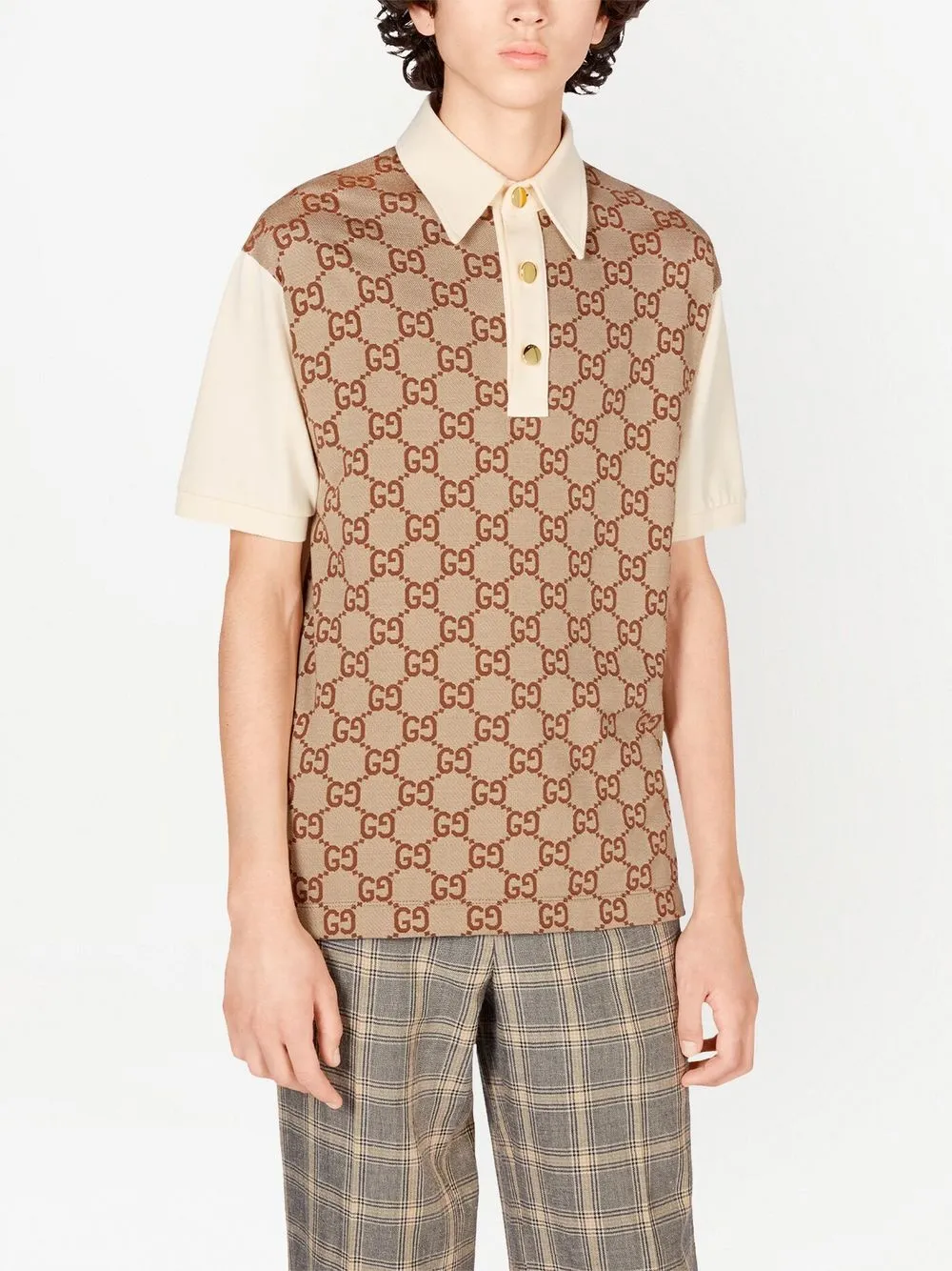 Herren Gucci Poloshirt Mit Maxi GG 3 Herren Gucci Poloshirt Mit Maxi GG – Bild 3