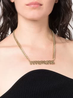 Damen VETEMENTS Panzerkette Mit Gothic-Logo -Modekollektions geschäft 18493523 39867298 1000