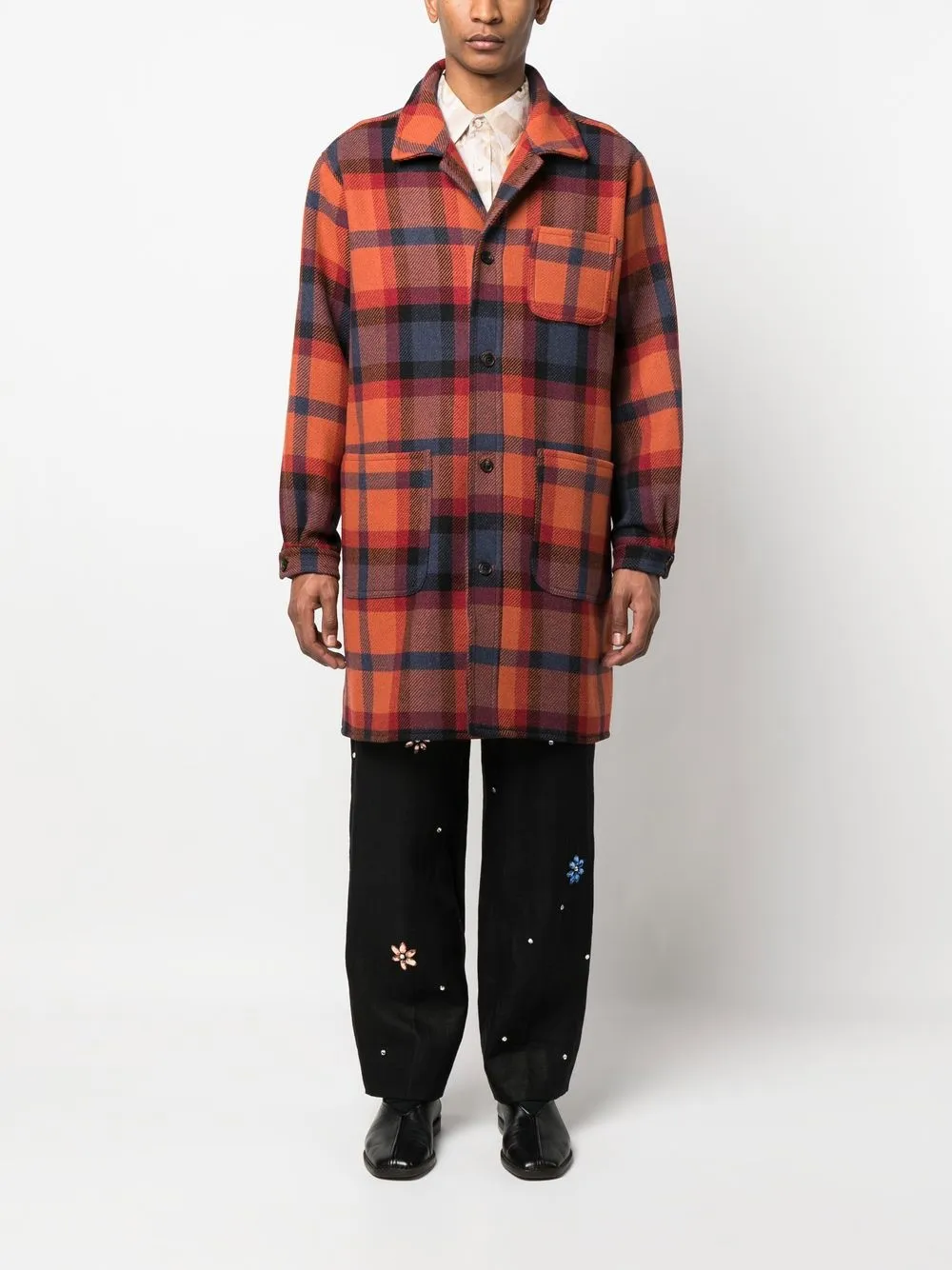 Herren BODE Karierter Clinton Street Mantel 2 Herren BODE Karierter Clinton Street Mantel – Bild 2