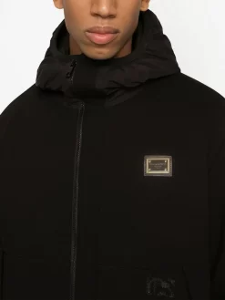Herren Dolce & Gabbana Gefütterter Parka Mit Logo-Schild -Modekollektions geschäft 18667002 40523782 1000
