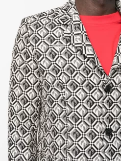 Herren Marine Serre Moon Diamant Sakko -Modekollektions geschäft 18690092 41860955 1000