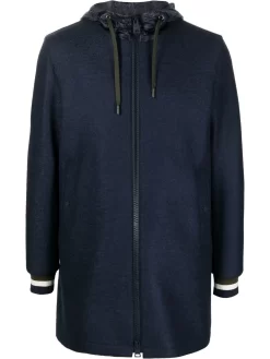 Herren Herno Mantel Mit Kordelzug