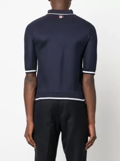 Herren Thom Browne Poloshirt Mit Kontrastdetails -Modekollektions geschäft 18757208 41241262 1000