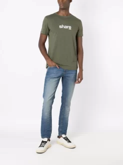 Herren Osklen Ausgeblichene Slim-Fit-Jeans -Modekollektions geschäft 18847434 45160550 1000