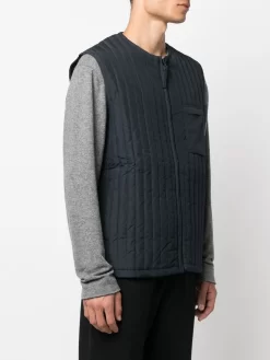 Herren Rains Gesteppte Weste Mit Reißverschluss -Modekollektions geschäft 18848536 40866228 1000