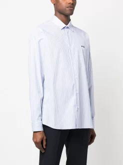 Herren Philipp Plein Gestreiftes Hemd Mit Print -Modekollektions geschäft 18866904 42444671 1000