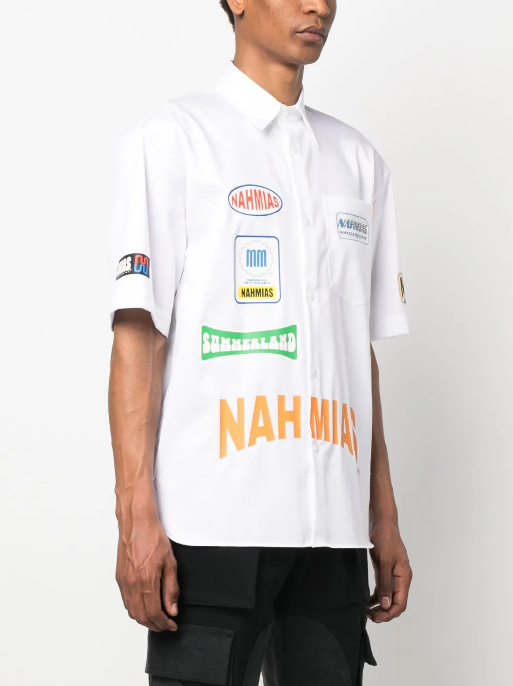 Herren Nahmias Hemd Mit Logo-Print 3 Herren Nahmias Hemd Mit Logo-Print – Bild 3