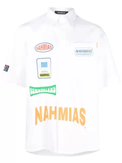 Herren Nahmias Hemd Mit Logo-Print