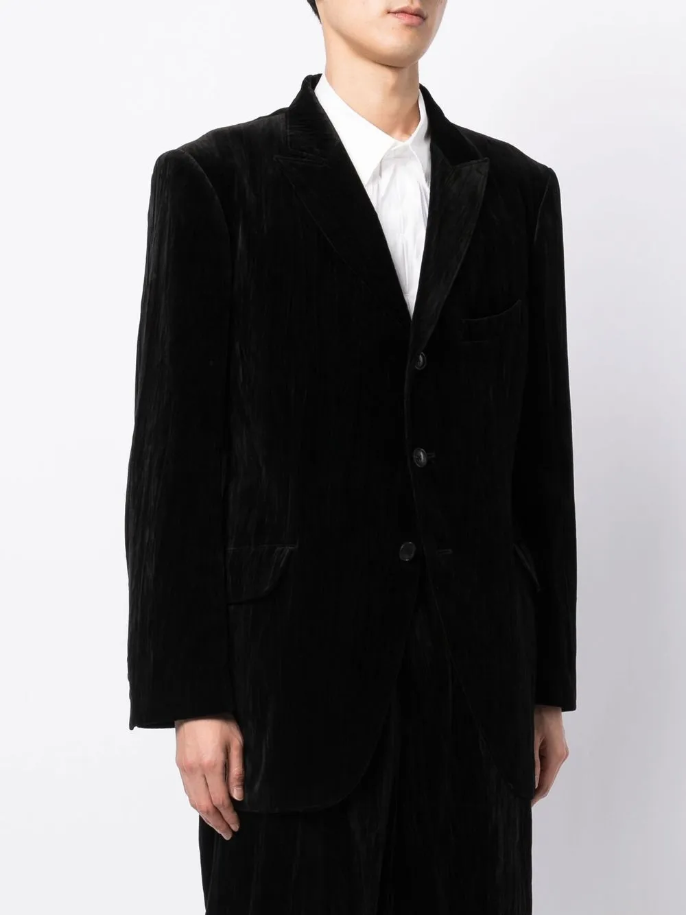 Herren Yohji Yamamoto Sakko In Samtoptik 3 Herren Yohji Yamamoto Sakko In Samtoptik – Bild 3